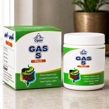 Cipzer Gas-S-Pills 100 | Ayurvedic Digestive Support for Gas, Acidity, Indigestion & Bloating