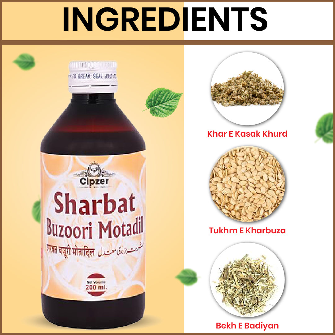 Sharbat Buzoori Motadil 200 ML - Cipzer