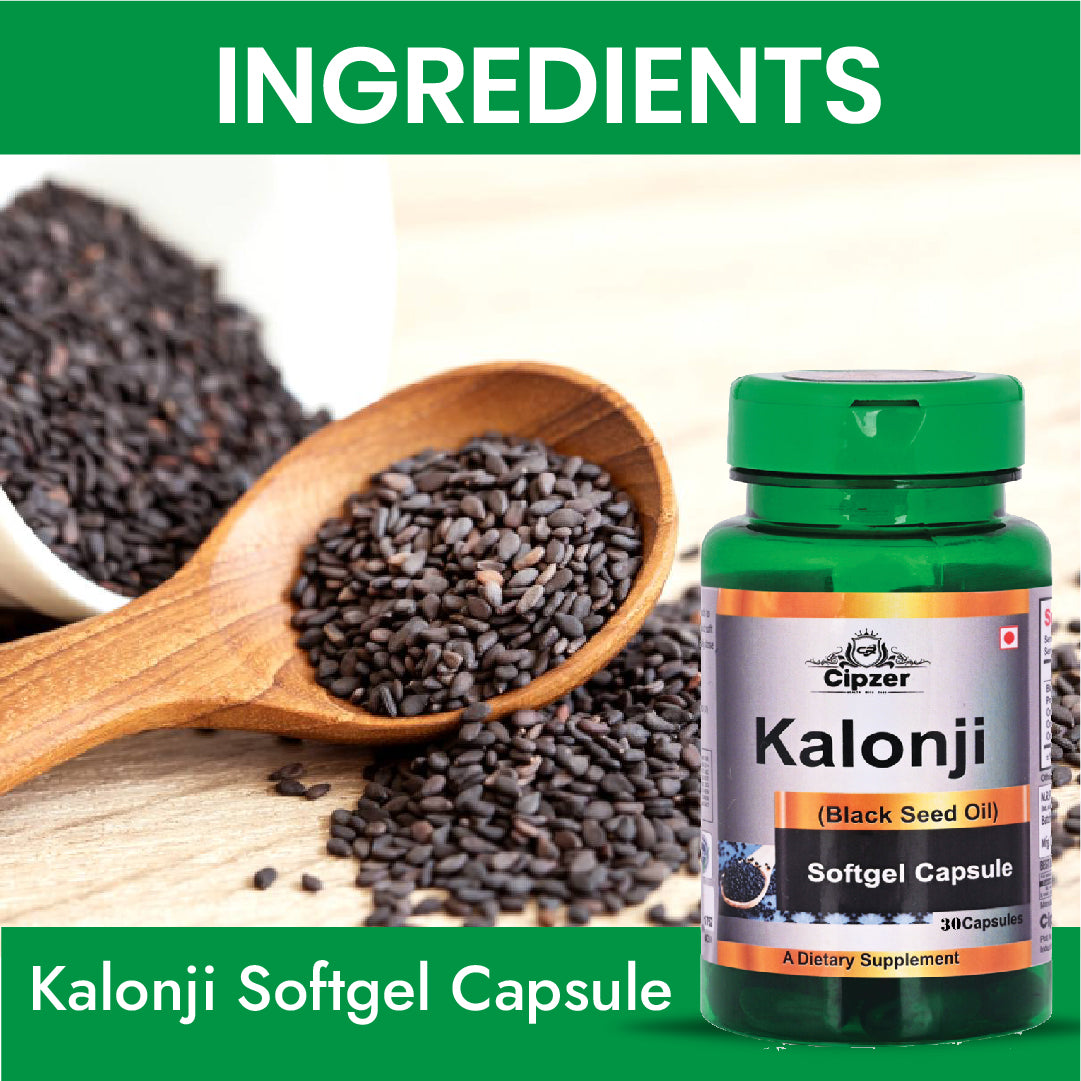 Kalonji Oil Soft Gel Capsule 30's - Cipzer