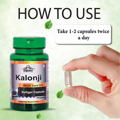 Kalonji Oil Soft Gel Capsule 30's - Cipzer