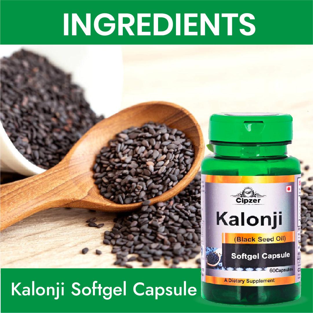 Kalonji Oil Soft Gel Capsule 60's - Cipzer