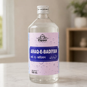 Cipzer Arq Badiyan 500 ml| Unani Herbal Digestive Distillate | Gas, Acidity & Bloating Relief
