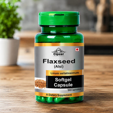 Cipzer Flaxseed Soft Gel Capsules | Omega 3 Flaxseed Oil Supplement for Heart, Skin & Digestion Support