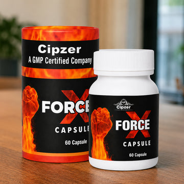 Cipzer Force X Capsule 60's | Ayurvedic Stamina, Energy & Vitality Booster for Men | Shilajit, Ashwagandha & Musli