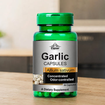 Cipzer Garlic Softgel Capsules | Ayurvedic Herbal Supplement for Heart Health, Immunity & Wellness