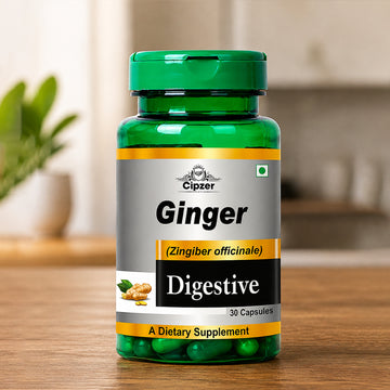 Cipzer Ginger Capsules | Ayurvedic Ginger Extract Supplement for Digestion, Immunity & Healthy Circulation