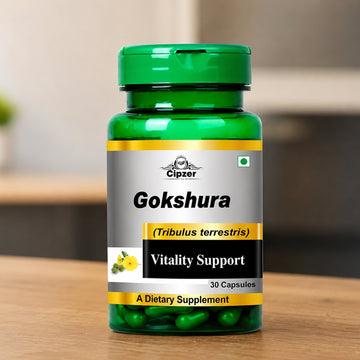 Cipzer Gokshura Capsule | Ayurvedic Herbal Supplement for Strength, Vitality & Stamina