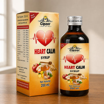 Cipzer Heart Calm Syrup 200 ML | Ayurvedic Herbal Heart Health & Cholesterol Support