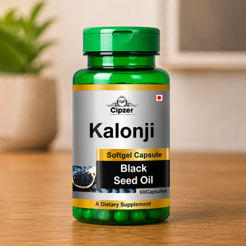 Cipzer Kalonji Oil Soft Gel Capsules 60's | Black Seed Oil Supplement for Immunity & Cholesterol Support