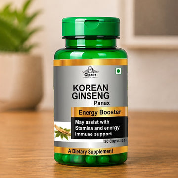 Cipzer Korean Ginseng Capsules | Panax Ginseng | Energy, Brain Function & Immunity Support