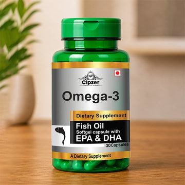 Cipzer Omega 3 Fish Oil Soft Gel Capsules 60s | Heart Health, Immunity, Skin & Hair Support