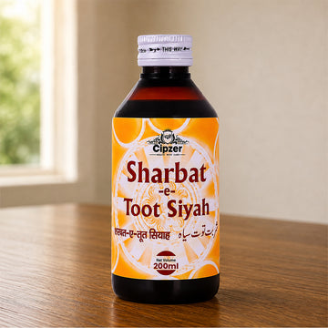 Cipzer Sharbat-E-Toot Siyah 200 ML Ayurvedic Herbal Syrup for Chest Congestion & Inflammation