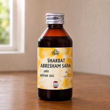 Cipzer Sharbat Abresham Sada 200ml | Unani Herbal Heart & Brain Wellness Syrup