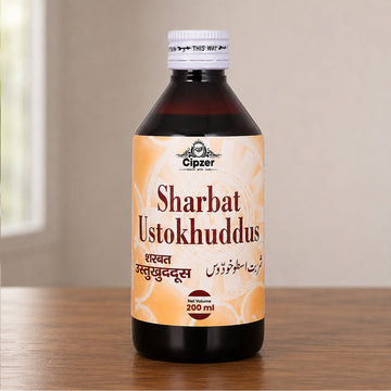 Cipzer Sharbat Ustokhuddus 200 ML | Herbal Ayurvedic Syrup for Headache, Cold, Cough & Brain Health