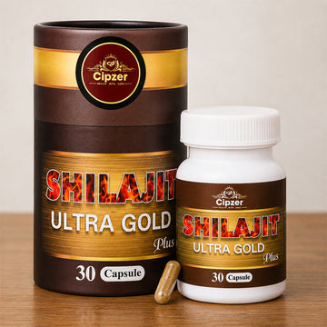 Cipzer Shilajit Ultra Gold Plus Capsules 30's | Men's Vitality, Stamina, Strength & Energy Supplement