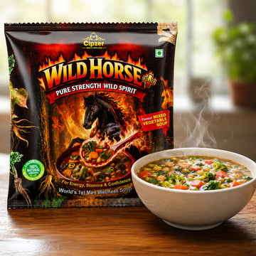 Cipzer Wild Horse Plus Mixed Vegetable Wellness Soup | Energy, Stamina & Daily Strength Support | Herbal & Vegetable Based Nutrition | 10g Sachet