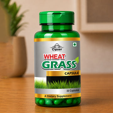 Cipzer Wheat Grass Capsules | Ayurvedic Blood Purifier & Natural Detox Supplement | Immunity & Liver Support