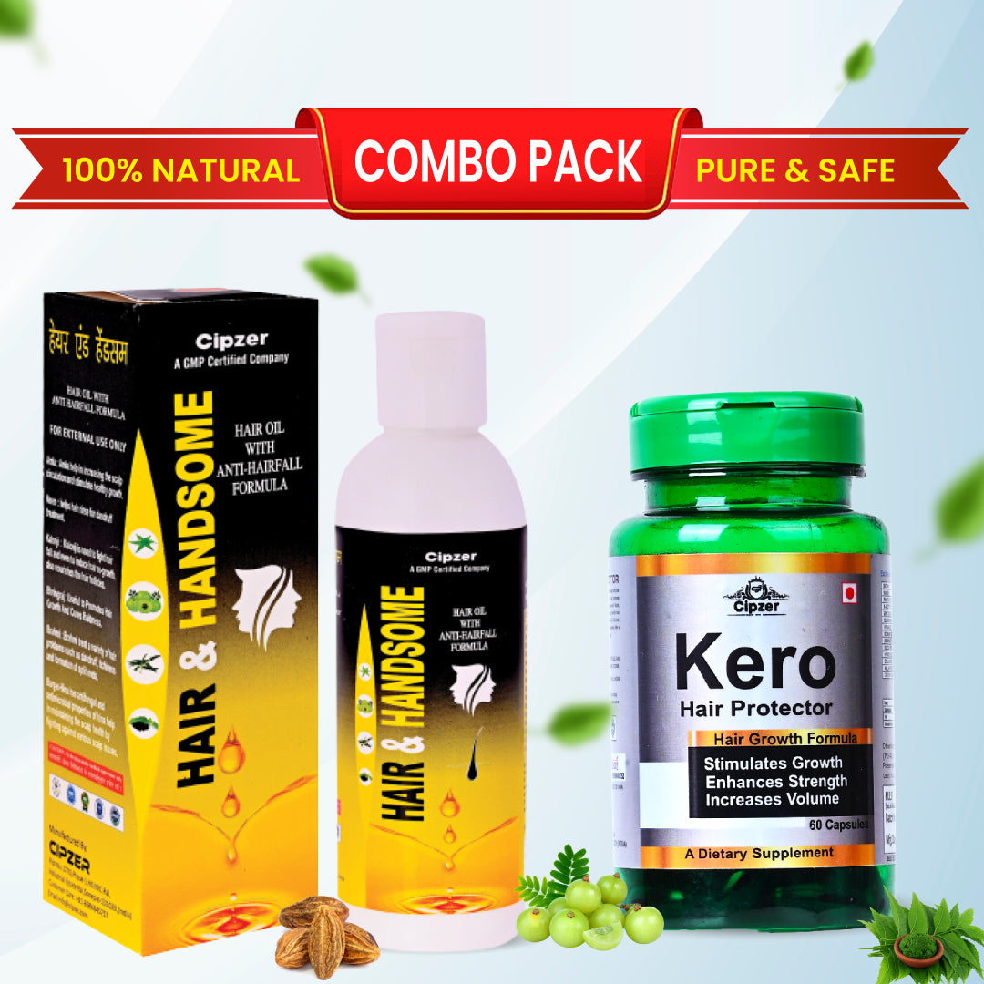 Kero Hair Protector Capsule 60's + Hair & Handsome Oil 100 ML