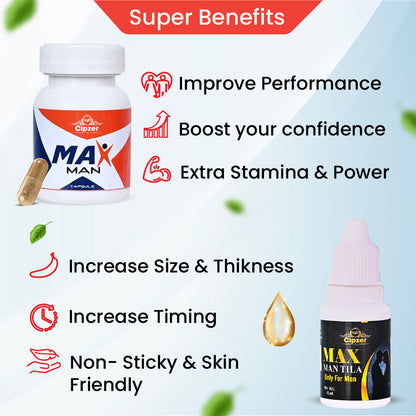 Max Man Tila 15 ML + Max Man Capsule 10's