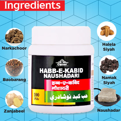 Habb-e-kabid naushadari pills 100's - Cipzer