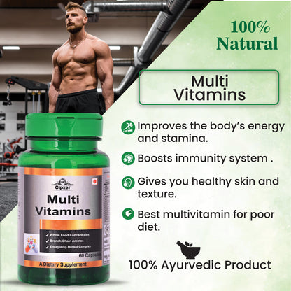 Multi Vitamin Capsule 1000 Mg 60's - Cipzer